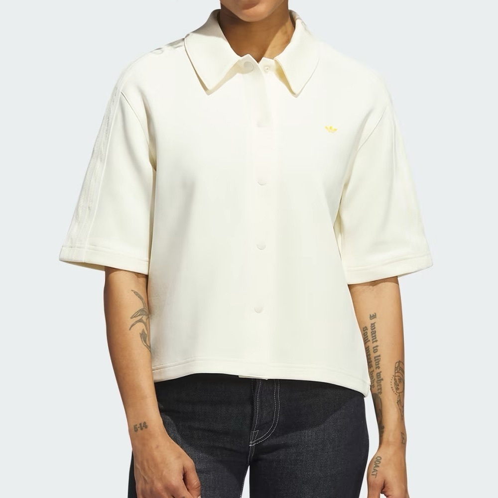 Adidas Off-White Button-Up Polo - Picture 2 of 7
